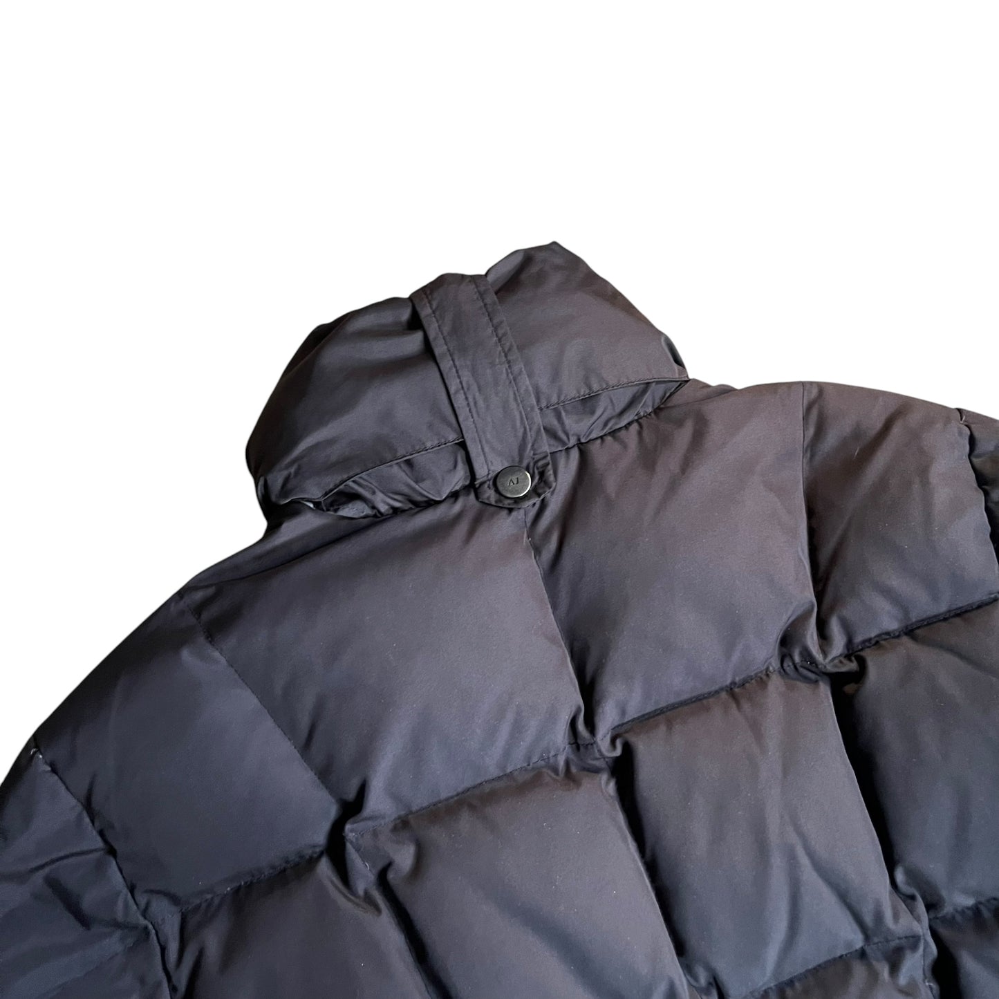 ARMANI JEANS double zip-up hooded puffer jacket